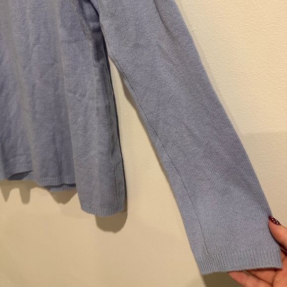 CHARTER CLUB 100% Cashmere Blue Turtle Neck - Picture 2 of 4